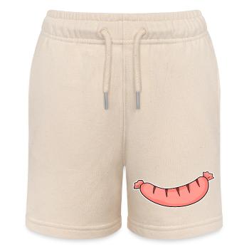 Wurst Motiv - Stanley/Stella Teenager Bio-Joggingshorts MINI BOLTER - Natur - Vorne