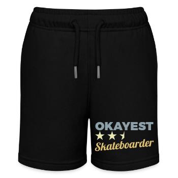 Okay Skateboarder - Stanley/Stella MINI BOLTER Organic Teen Jogging Shorts - black - Front