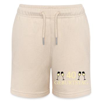 40.Geburtstag 40 Jahre - Stanley/Stella Teenager Bio-Joggingshorts MINI BOLTER - Natur - Vorne