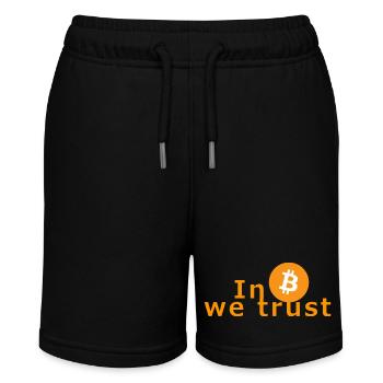 In Bitcoin we trust - Krypto Nerds Investor Börse - Stanley/Stella Teenager Bio-Joggingshorts MINI BOLTER - Schwarz - Vorne