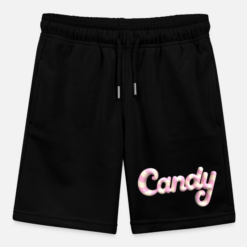 Candy Lettering – 3D Render Candy Style Stanley/Stella MINI BOLTER Organic Teen Jogging Shorts
