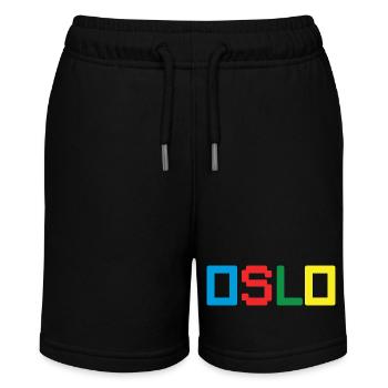 OSLO Norway Norwegen - Stanley/Stella Teenager Bio-Joggingshorts MINI BOLTER - Schwarz - Vorne