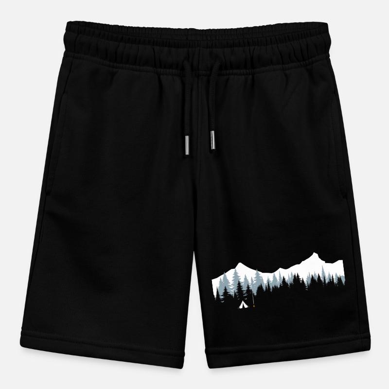 Serene Mountain Forest Scene Stanley/Stella MINI BOLTER Organic Teen Jogging Shorts
