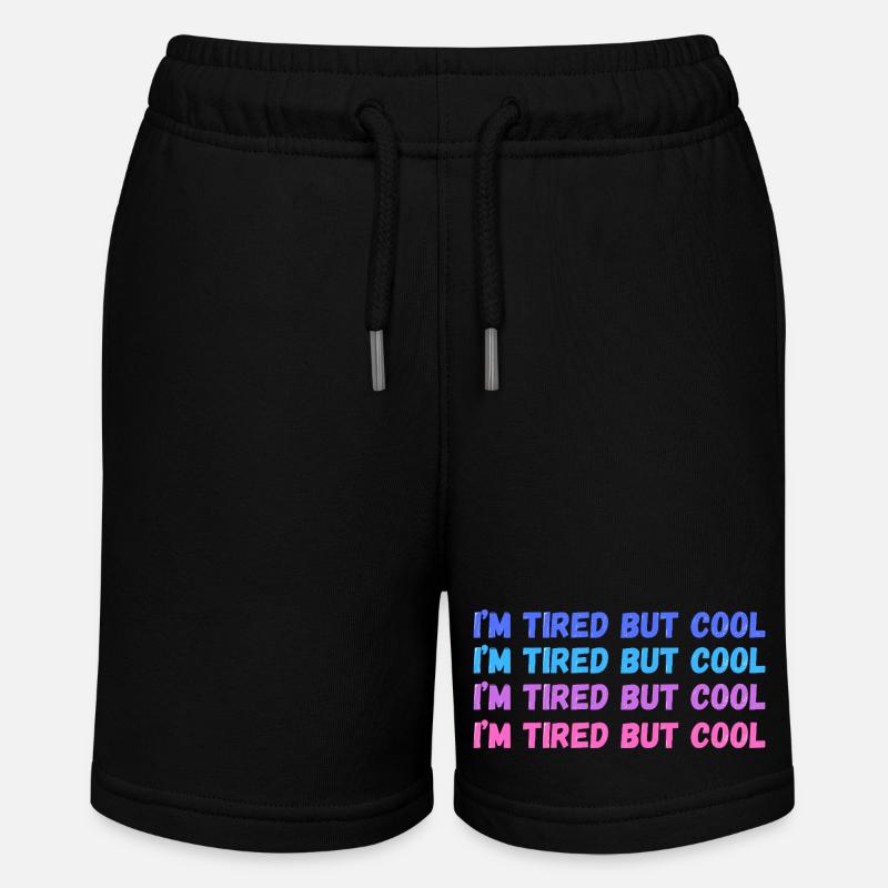 Inscription sentimentale fatiguée mais cool - Short bio MINI BOLTER Stanley/Stella Ado - noir