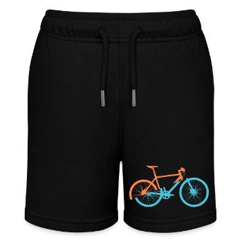 Dynamisches Fahrrad Design - Stanley/Stella Teenager Bio-Joggingshorts MINI BOLTER - Schwarz - Vorne
