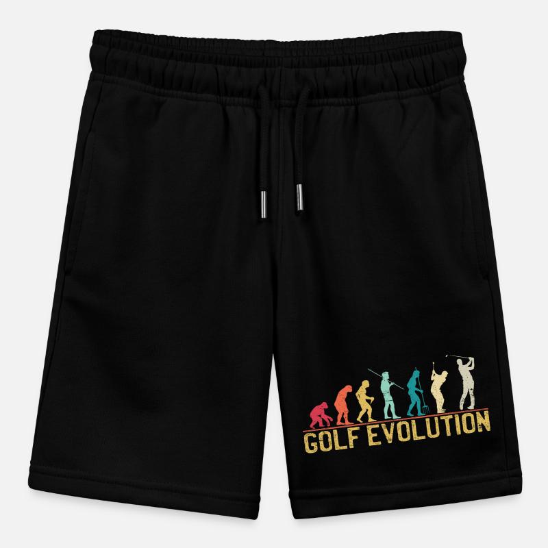 Golf Evolution Silhouette Design Stanley/Stella Teenager Bio-Joggingshorts MINI BOLTER