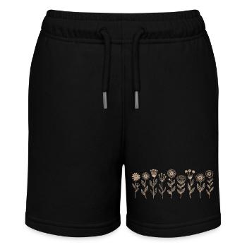 Wildflowers Flowers - Stanley/Stella MINI BOLTER Organic Teen Jogging Shorts - black - Front