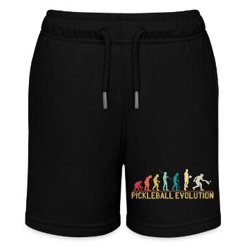 Pickleball Evolution Progression Design - Stanley/Stella Teenager Bio-Joggingshorts MINI BOLTER - Schwarz - Vorne