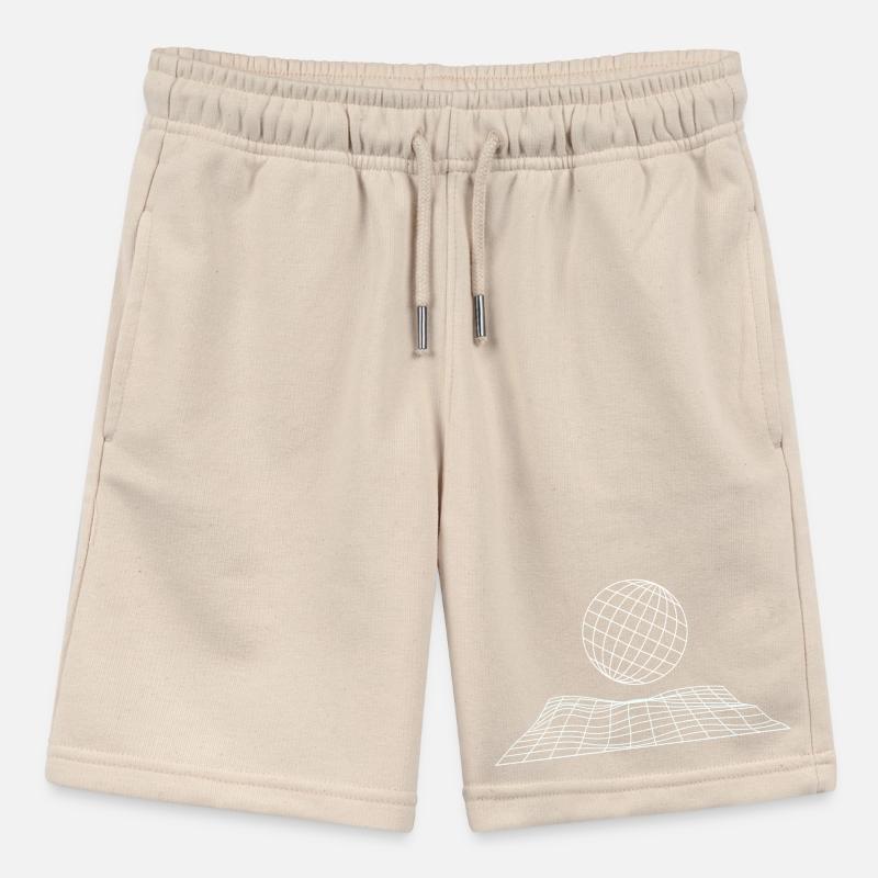 Futuristic Grid Globe Design Stanley/Stella MINI BOLTER Organic Teen Jogging Shorts