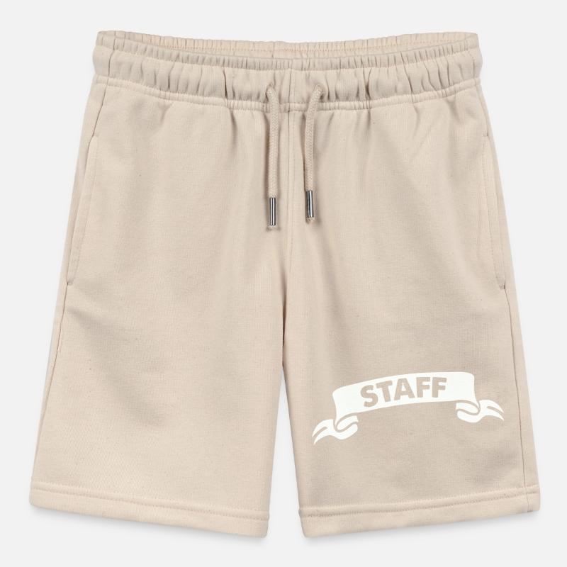 Personalized staff design in black and white Stanley/Stella MINI BOLTER Organic Teen Jogging Shorts