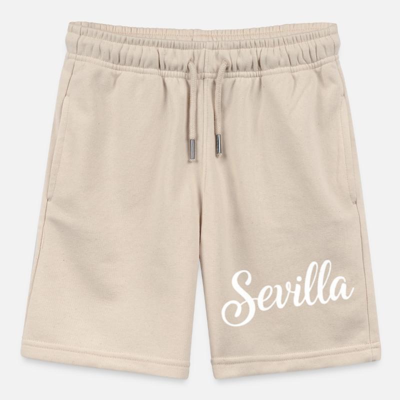 Sevilla Handwritten Script Logo Stanley/Stella MINI BOLTER Organic Teen Jogging Shorts