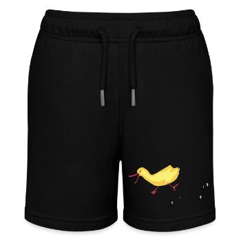 Peking Ente  - Stanley/Stella Teenager Bio-Joggingshorts MINI BOLTER - Schwarz - Vorne