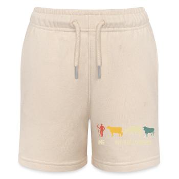 Kühe Ich und meine Anhänger Kuh - Stanley/Stella Teenager Bio-Joggingshorts MINI BOLTER - Natur - Vorne