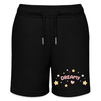 Pastell-Traumsterne-Herz - Stanley/Stella Teenager Bio-Joggingshorts MINI BOLTER - Schwarz - Vorne