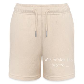 Mir fehlen die Worte - Stanley/Stella Teenager Bio-Joggingshorts MINI BOLTER - Natur - Vorne