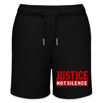 Justice Not Silence Gerechtigkeit Statement - Stanley/Stella Teenager Bio-Joggingshorts MINI BOLTER - Schwarz - Vorne