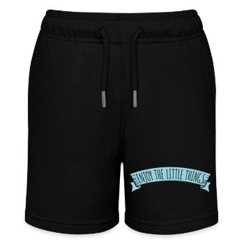 Enjoy The Little Things Gratitude Mindfulness - Stanley/Stella MINI BOLTER Organic Teen Jogging Shorts - black - Front