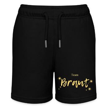 Team Brant Gold Script Stars - Stanley/Stella Teenager Bio-Joggingshorts MINI BOLTER - Schwarz - Vorne