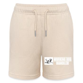 Working Dog Handler Motiv  - Stanley/Stella Teenager Bio-Joggingshorts MINI BOLTER - Natur - Vorne