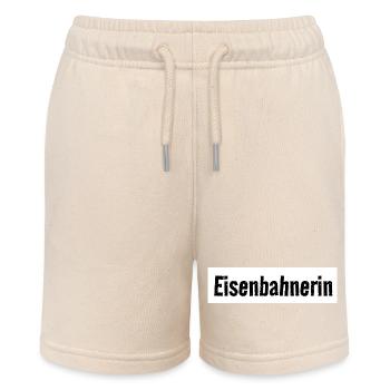 Eisenbahnerin Fans zug Liebhaber Schienen - Stanley/Stella Teenager Bio-Joggingshorts MINI BOLTER - Natur - Vorne