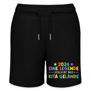 2026 Eine Legende Kita Absolvent - Stanley/Stella Teenager Bio-Joggingshorts MINI BOLTER - Schwarz - Vorne