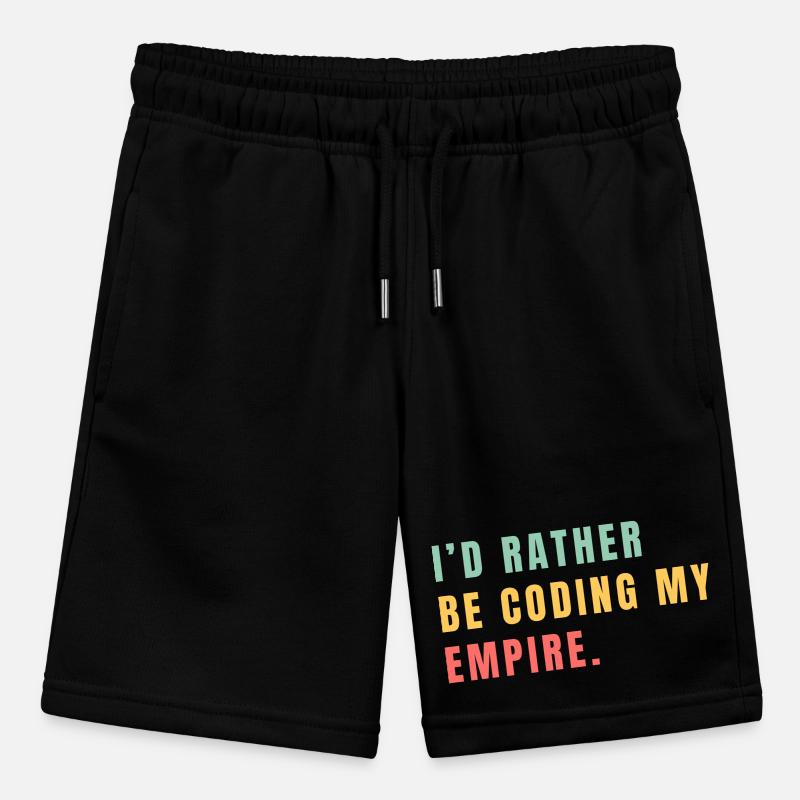 I'd rather be coding my empire Stanley/Stella MINI BOLTER Organic Teen Jogging Shorts