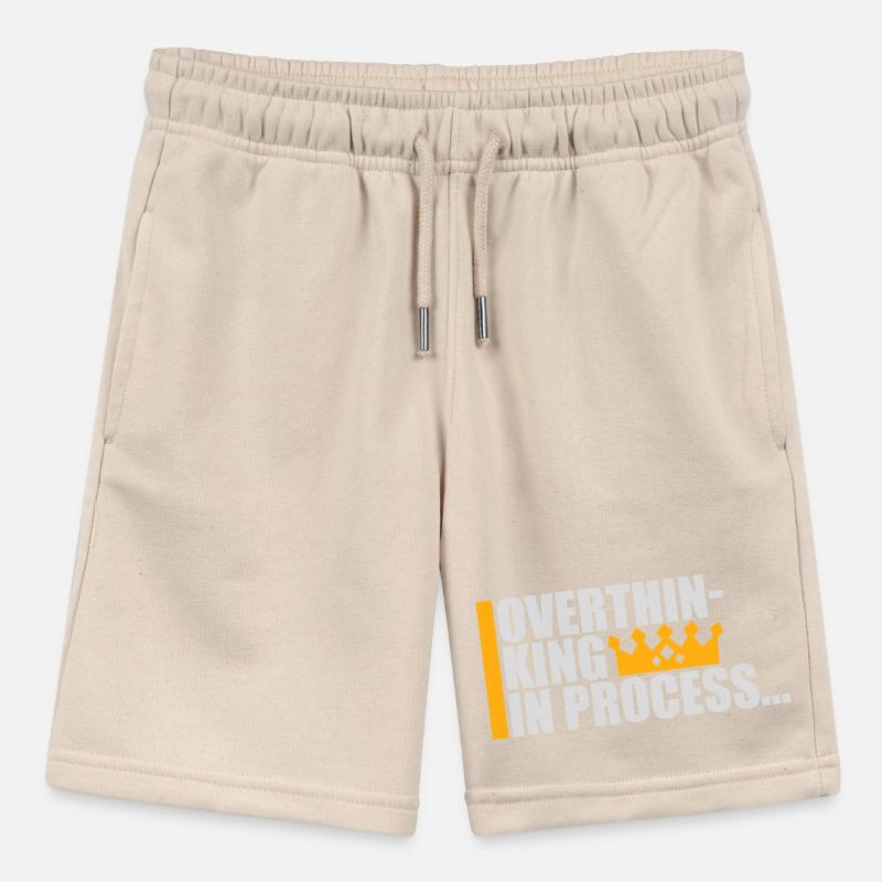 Overthinking In Process Funny Brooding Saying Logo Stanley/Stella MINI BOLTER Organic Teen Jogging Shorts