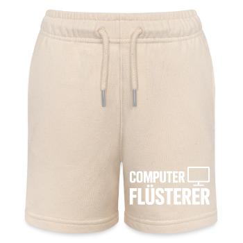 Computer Flüsterer – Monitor-Icon Design - Stanley/Stella Teenager Bio-Joggingshorts MINI BOLTER - Natur - Vorne