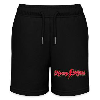 Heavy Metal Lightning Bolt Script-Logo - Stanley/Stella Teenager Bio-Joggingshorts MINI BOLTER - Schwarz - Vorne