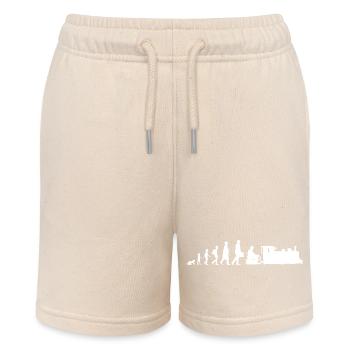 Eisenbahnfreund Entwicklung - Stanley/Stella Teenager Bio-Joggingshorts MINI BOLTER - Natur - Vorne
