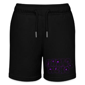 Purple Karlsruhe Throw-Up Graffiti - Stanley/Stella MINI BOLTER Organic Teen Jogging Shorts - black - Front