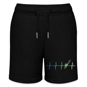 Forest Heartbeat Lumberjack Chainsaw - Stanley/Stella MINI BOLTER Organic Teen Jogging Shorts - black - Front