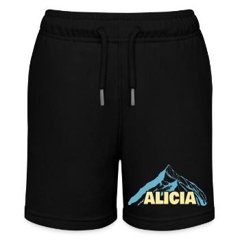 Geschenk für Alicia - Stanley/Stella Teenager Bio-Joggingshorts MINI BOLTER - Schwarz - Vorne