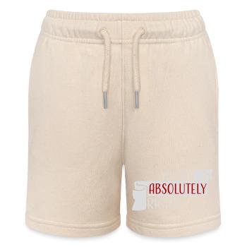You're Absolutely Right Lustig Sarkastisch KI Logo - Stanley/Stella Teenager Bio-Joggingshorts MINI BOLTER - Natur - Vorne