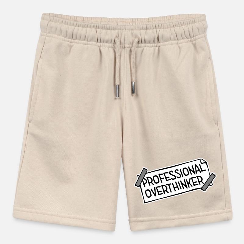 Professional Overthinker Lustig Grübeln Angst Logo Stanley/Stella Teenager Bio-Joggingshorts MINI BOLTER
