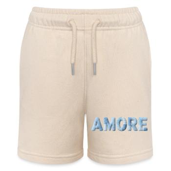 Amore Lettering Patchwork Design Blue - Short bio MINI BOLTER Stanley/Stella Ado - écru doux - Devant