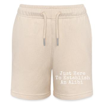 Establish An Alibi Funny True Crime - Stanley/Stella MINI BOLTER Organic Teen Jogging Shorts - soft Ecru - Front