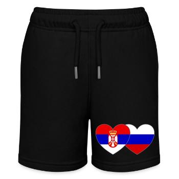 Serbie Russie Drapeau Cœur - Short bio MINI BOLTER Stanley/Stella Ado - noir - Devant