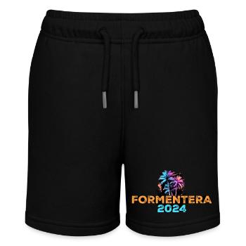 Formentera 2024 Reise - Stanley/Stella Teenager Bio-Joggingshorts MINI BOLTER - Schwarz - Vorne