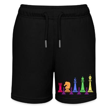 Chess Checkmate Chess Player Chess Family - Stanley/Stella MINI BOLTER Organic Teen Jogging Shorts - black - Front