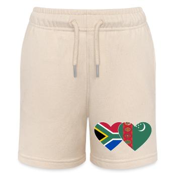 Afrique du Sud Turkménistan Flag Heart - Short bio MINI BOLTER Stanley/Stella Ado - écru doux - Devant