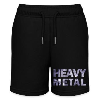 HEAVY METAL Schrift - Stanley/Stella Teenager Bio-Joggingshorts MINI BOLTER - Schwarz - Vorne
