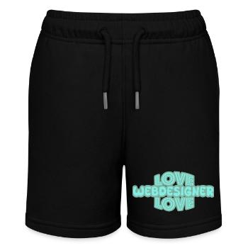 Webdesigner als Spruch - Stanley/Stella Teenager Bio-Joggingshorts MINI BOLTER - Schwarz - Vorne