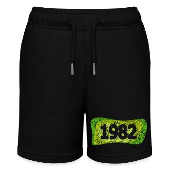 Retro 1982 - Stanley/Stella Teenager Bio-Joggingshorts MINI BOLTER - Schwarz - Vorne