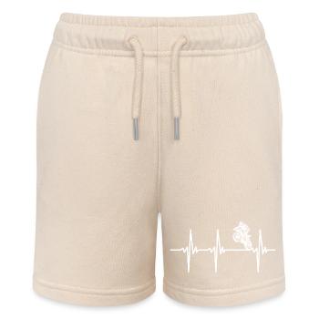 Herzschlag für Biker und Motorräder - Stanley/Stella Teenager Bio-Joggingshorts MINI BOLTER - Natur - Vorne