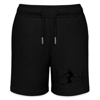 Ski Fahren Skiing Frau Puls Frequenz - Stanley/Stella Teenager Bio-Joggingshorts MINI BOLTER - Schwarz - Vorne
