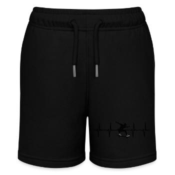 I love skateboarding - Skaters Design - Stanley/Stella Teenager Bio-Joggingshorts MINI BOLTER - Schwarz - Vorne