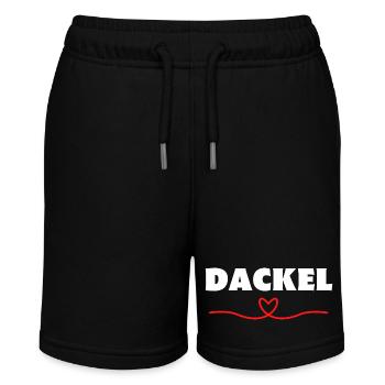 Dackel Dachshund Hund Hundemensch Geschenkidee - Stanley/Stella Teenager Bio-Joggingshorts MINI BOLTER - Schwarz - Vorne