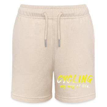 Bicycle bicycles bicycle bicycle bike biker mtb 7 - Stanley/Stella MINI BOLTER Organic Teen Jogging Shorts - soft Ecru - Front