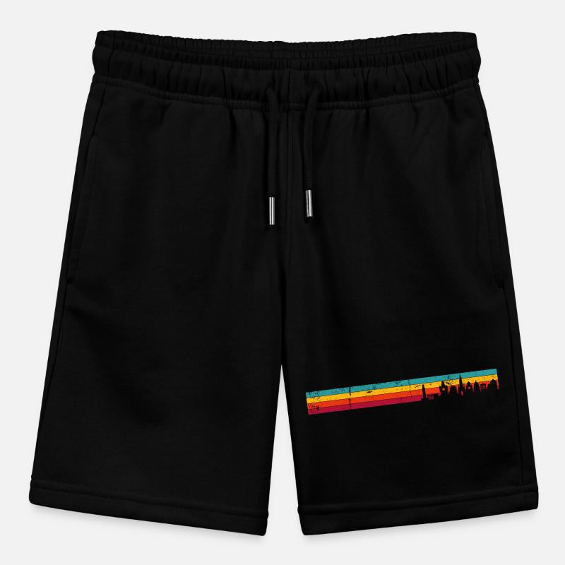 Rétro coucher de soleil Skyline rayures Short bio MINI BOLTER Stanley/Stella Ado